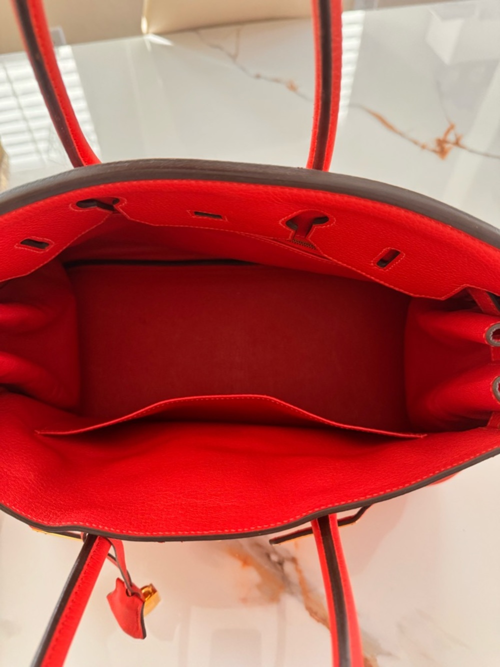 Hermes Birkin 35 clemence rouge pivoine 2015 - Picture 14 of 16